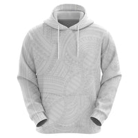 Samoan DNA Art Tattoo Hoodie Polynesian Pattern All White