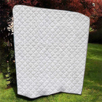 Samoan DNA Art Tattoo Quilt Polynesian Pattern All White