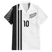 Custom New Zealand Football Hawaiian Shirt Silver Fern and Maori Tribal Black White Half Sporty Style LT03 Multicolor - Polynesian Pride