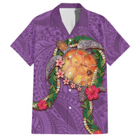 Hawaii Pikake and Maile Lei Family Matching Tank Maxi Dress and Hawaiian Shirt Honu Polynesian Pattern Pink Color
