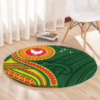Manu'a Cession Day Round Carpet Polynesian Pattern