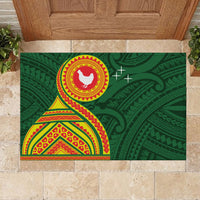 Manu'a Cession Day Rubber Doormat Polynesian Pattern
