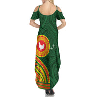 Manu'a Cession Day Summer Maxi Dress Polynesian Pattern LT03 - Polynesian Pride