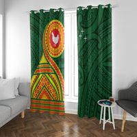 Manu'a Cession Day Window Curtain Polynesian Pattern