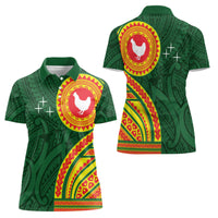 Manu'a Cession Day Women Polo Shirt Polynesian Pattern