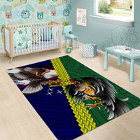 Manu'a Island and American Samoa Area Rug Rooster and Eagle Mascot