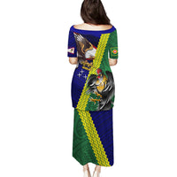 Manu'a Island and American Samoa Puletasi Rooster and Eagle Mascot