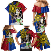 Philippines Lapu-Lapu Family Matching Mermaid Dress and Hawaiian Shirt Filipino Sun Tattoo With Yakan Pattern