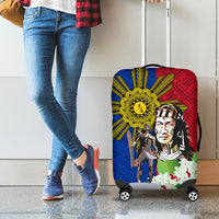 Philippines Lapu-Lapu Luggage Cover Filipino Sun Tattoo With Yakan Pattern