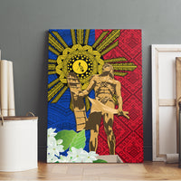 Philippines Lapu Lapu King Jasmine Flowers Canvas Wall Art Filipino Sun Tattoo