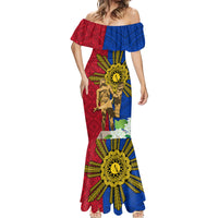 Philippines Lapu Lapu King Jasmine Flowers Mermaid Dress Filipino Sun Tattoo