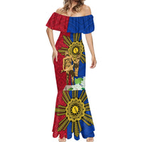 Philippines Lapu Lapu King Jasmine Flowers Mermaid Dress Filipino Sun Tattoo LT03 - Polynesian Pride