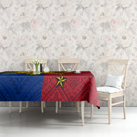 Philippines Sun Batok Tattoo Tablecloth Polynesian and Yakan Pattern