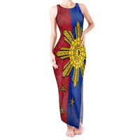 Philippines Sun Batok Tattoo Tank Maxi Dress Polynesian and Yakan Pattern LT03 Women Red - Polynesian Pride