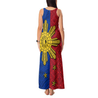 Philippines Sun Batok Tattoo Tank Maxi Dress Polynesian and Yakan Pattern LT03 - Polynesian Pride