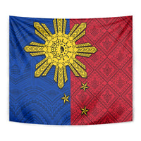 Philippines Sun Batok Tattoo Tapestry Polynesian and Yakan Pattern