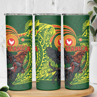 Proud of Manu'a Islands Skinny Tumbler Rooster and Polynesian Art Wing Style LT03 - Polynesian Pride