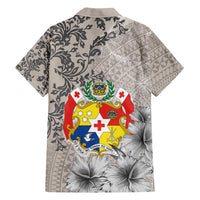 Tonga Culture Family Matching Long Sleeve Bodycon Dress and Hawaiian Shirt Ngatu Pattern and Blooming Hibiscus LT03 - Polynesian Pride