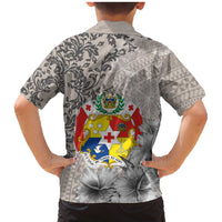 Tonga Culture Family Matching Mermaid Dress and Hawaiian Shirt Ngatu Pattern and Blooming Hibiscus LT03 - Polynesian Pride