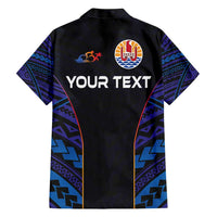 Personalised Tahiti Triathlon Polynesian Pattern Family Matching Short Sleeve Bodycon Dress and Hawaiian Shirt