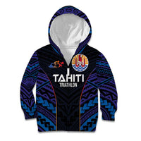 Personalised Tahiti Triathlon Polynesian Pattern Kid Hoodie