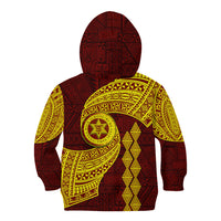 Tonga High School Kid Hoodie Traditional Ngatu and Polynesian Pattern LT03 - Polynesian Pride