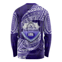 Tonga Tupou High School Long Sleeve Shirt Traditional Ngatu and Polynesian Pattern LT03 - Polynesian Pride