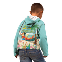 Aloha Hawaii It's 5 o'clock Somewhere Kid Hoodie Chill Parrot on Beach with Tropical Plants LT03 - Polynesian Pride