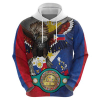 Custom Philippines World Champion Boxing Zip Hoodie Eagle-Grunge Design LT03 - Polynesian Pride