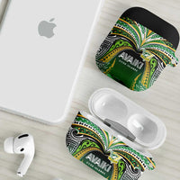 Cook Islands Rugby League AirPods Case Avaiki Tatau Tribal Motifs Black Color LT03 - Polynesian Pride
