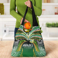 Cook Islands Rugby League Grocery Bag Avaiki Tatau Tribal Motifs Black Color LT03 - Polynesian Pride