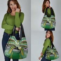 Cook Islands Rugby League Grocery Bag Avaiki Tatau Tribal Motifs Black Color LT03 - Polynesian Pride