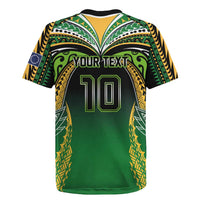 Custom Cook Islands Rugby League Rugby Jersey Avaiki Tatau Tribal Motifs Black Color - Polynesian Pride