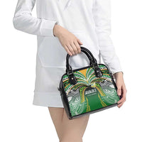 Cook Islands Rugby League Shoulder Handbag Avaiki Tatau Tribal Motifs Black Color - Polynesian Pride
