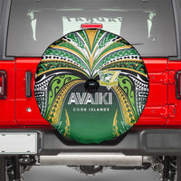 Cook Islands Rugby League Spare Tire Cover Avaiki Tatau Tribal Motifs Black Color LT03 - Polynesian Pride