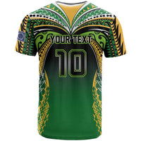Custom Cook Islands Rugby League T Shirt Avaiki Tatau Tribal Motifs Black Color - Polynesian Pride