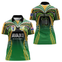 Custom Cook Islands Rugby League Women Polo Shirt Avaiki Tatau Tribal Motifs Black Color LT03 - Polynesian Pride