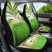 Cook Islands Rugby League Car Seat Cover Avaiki Tatau Tribal Motifs White Color LT03 - Polynesian Pride