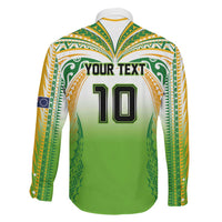 Custom Cook Islands Rugby League Family Matching Mermaid Dress and Hawaiian Shirt Avaiki Tatau Tribal Motifs White Color LT03 - Polynesian Pride