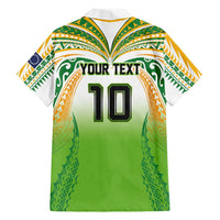 Custom Cook Islands Rugby League Family Matching Puletasi and Hawaiian Shirt Avaiki Tatau Tribal Motifs White Color LT03 - Polynesian Pride