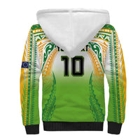 Custom Cook Islands Rugby League Sherpa Hoodie Avaiki Tatau Tribal Motifs White Color LT03 - Polynesian Pride