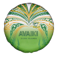 Cook Islands Rugby League Spare Tire Cover Avaiki Tatau Tribal Motifs White Color LT03 - Polynesian Pride