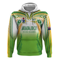 Custom Cook Islands Rugby League Zip Hoodie Avaiki Tatau Tribal Motifs White Color LT03 Pullover Hoodie White - Polynesian Pride