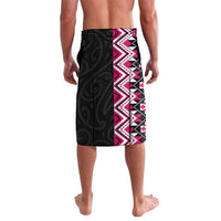 Pink Taniko Motif Aotearoa Manaia and Silver Fern Lavalava