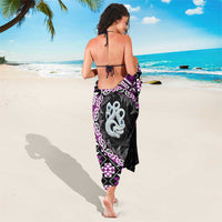 Purple Taniko Motif Aotearoa Manaia and Silver Fern Sarong