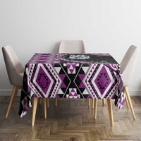 Purple Taniko Motif Aotearoa Manaia and Silver Fern Tablecloth