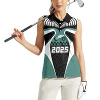 Custom New Zealand Bicycle 2025 Women Sleeveless Polo Shirt
