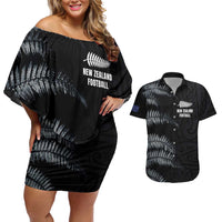 Custom New Zealand Football-Towards World Cup 2026 Couples Matching Off Shoulder Short Dress and Hawaiian Shirt