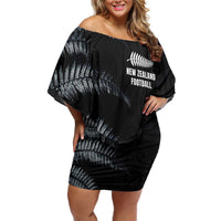 Custom New Zealand Football-Towards World Cup 2026 Family Matching Off Shoulder Short Dress and Hawaiian Shirt