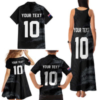 Custom New Zealand Football-Towards World Cup 2026 Family Matching Tank Maxi Dress and Hawaiian Shirt